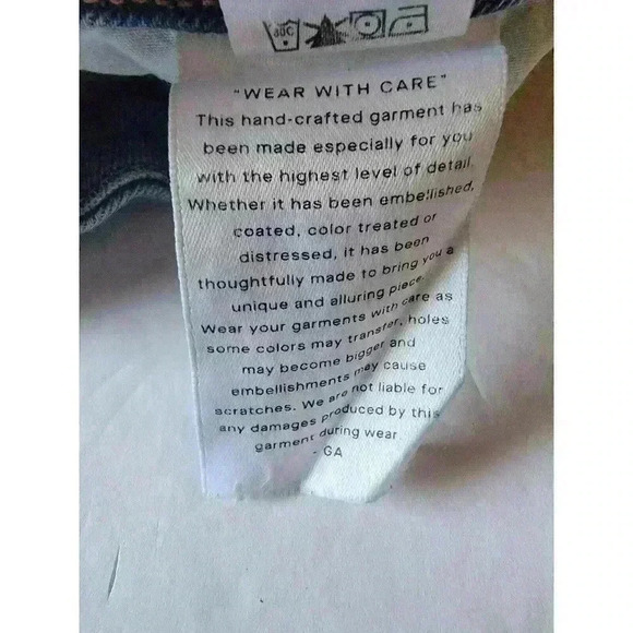 Good American High Rise Jeans Good Waist Distressed Indigo #GW731T Size 15/26 - Picture 12 of 16